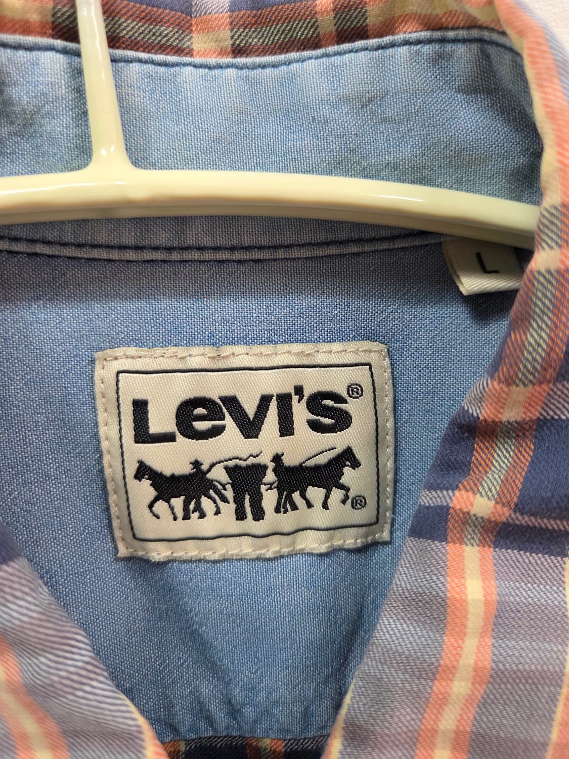 L 리바이스 오리지널 체크 반팔 상품이미지2