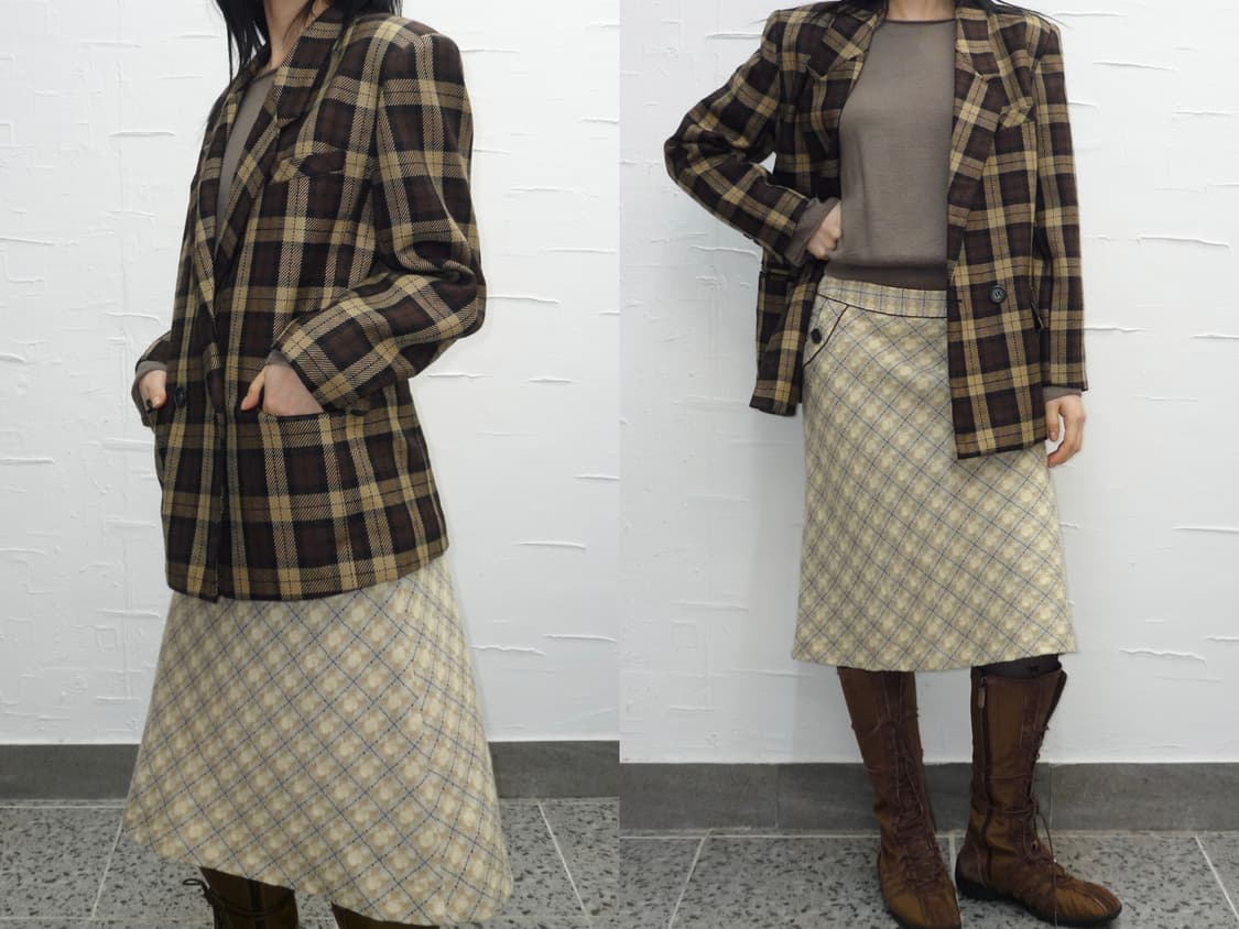 Butter check wool jacket 상품이미지3