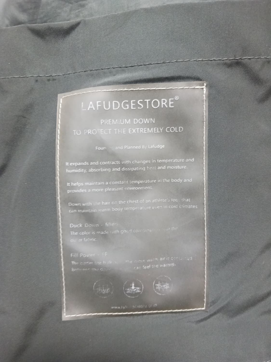 [L] 라퍼지스토어 덕다운 미니멀 블루종 푸퍼 패딩 차콜 상품이미지10