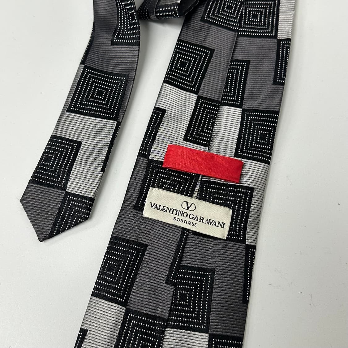 발렌티노 패턴 실크 넥타이 상품이미지4