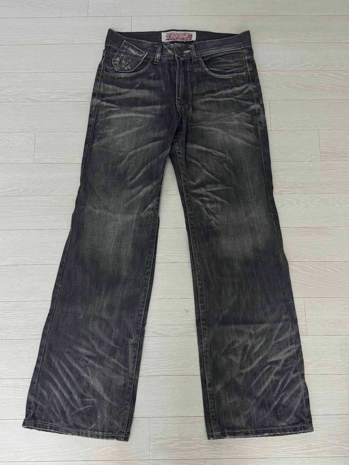 빈티지 y2k 워싱 흑청데님 상품이미지1