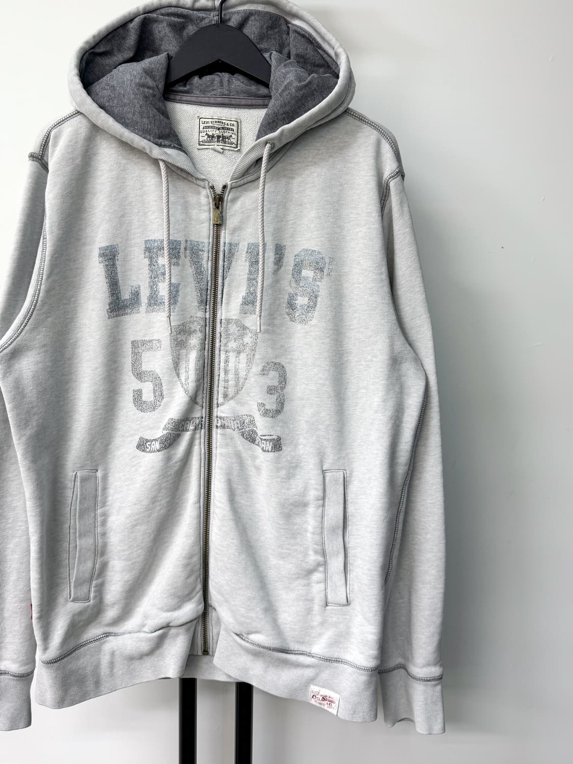 리바이스 스텐실 로고 후드집업 상품이미지2