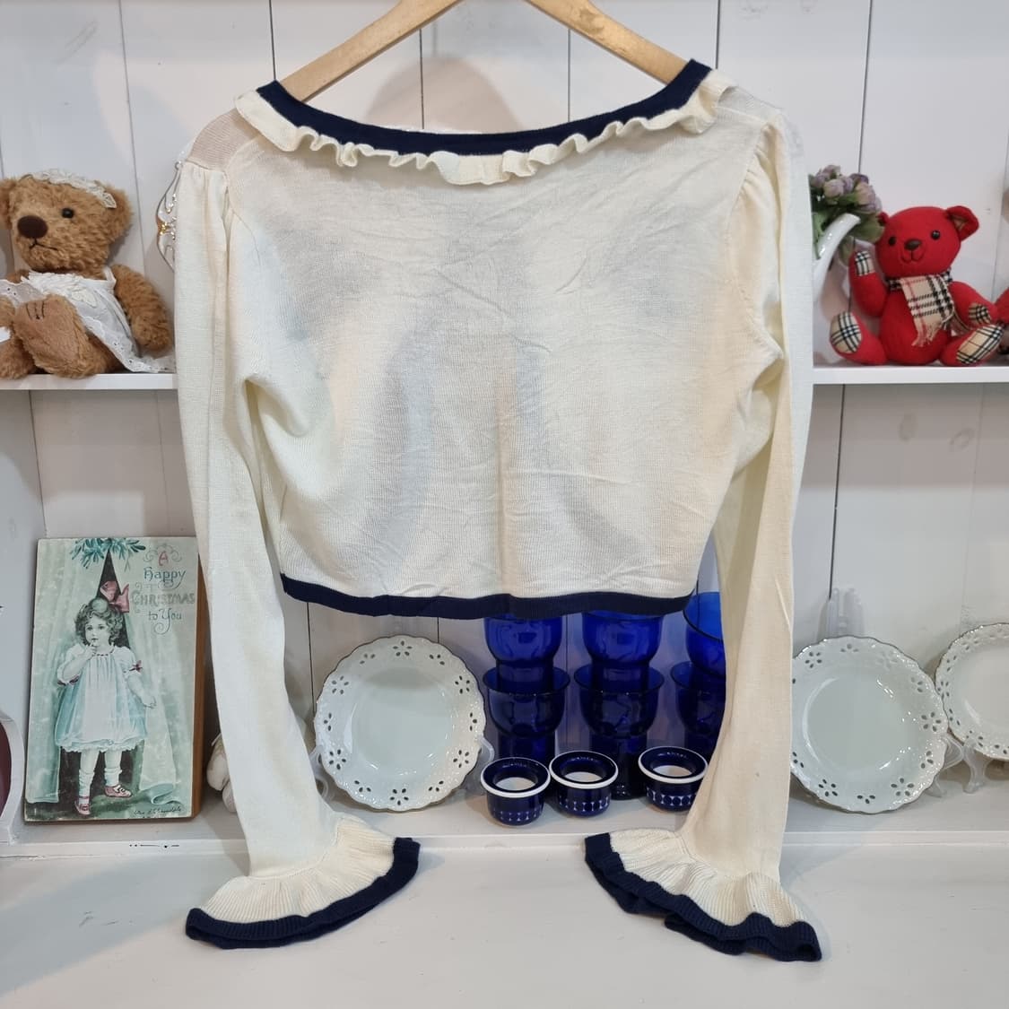 Ponderie 리본 프릴 가디건 상품이미지3