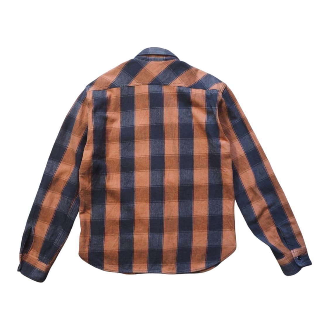 제라도 플란넬 체크 셔츠 오렌지/차콜 XL (105) 상품이미지3