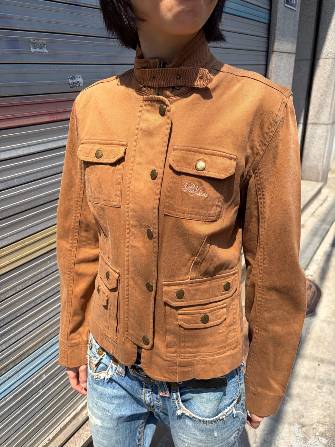 Polo Jeans 밀리터리 코튼 라이더 자켓 M  상품이미지4