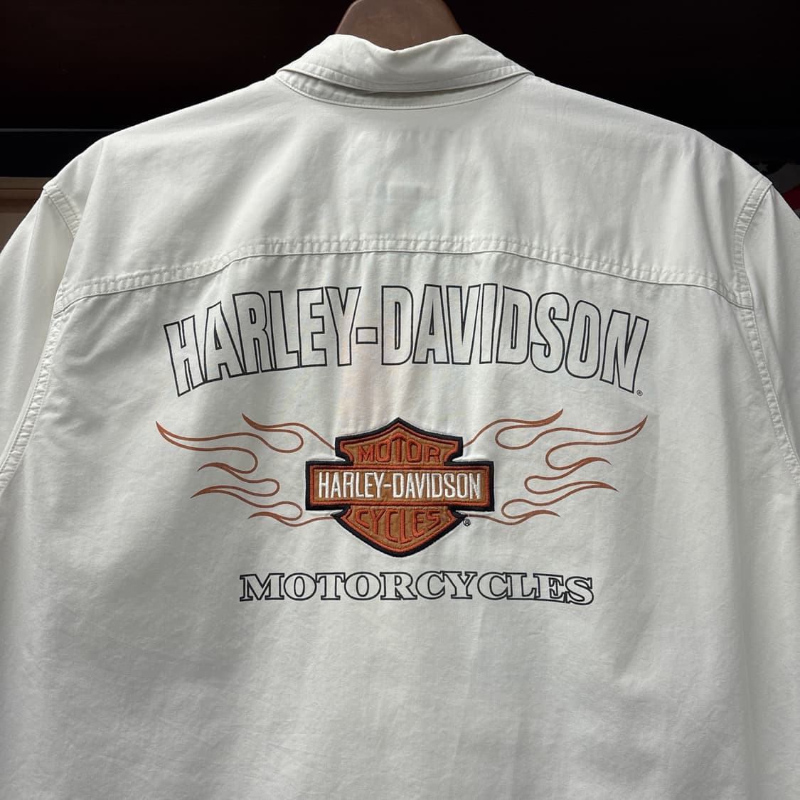 할리데이비슨 투포켓 스텐실 쉴드패치 코튼 워크셔츠 N1176 상품이미지5