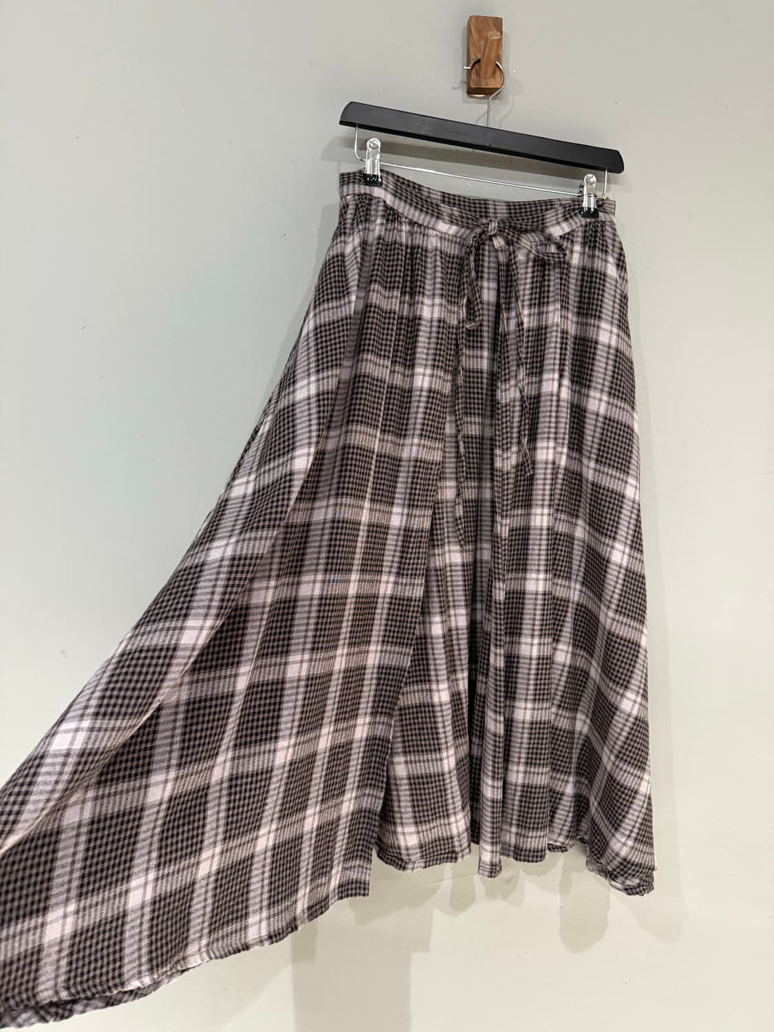 check pattern wrap detail skirt 상품이미지5