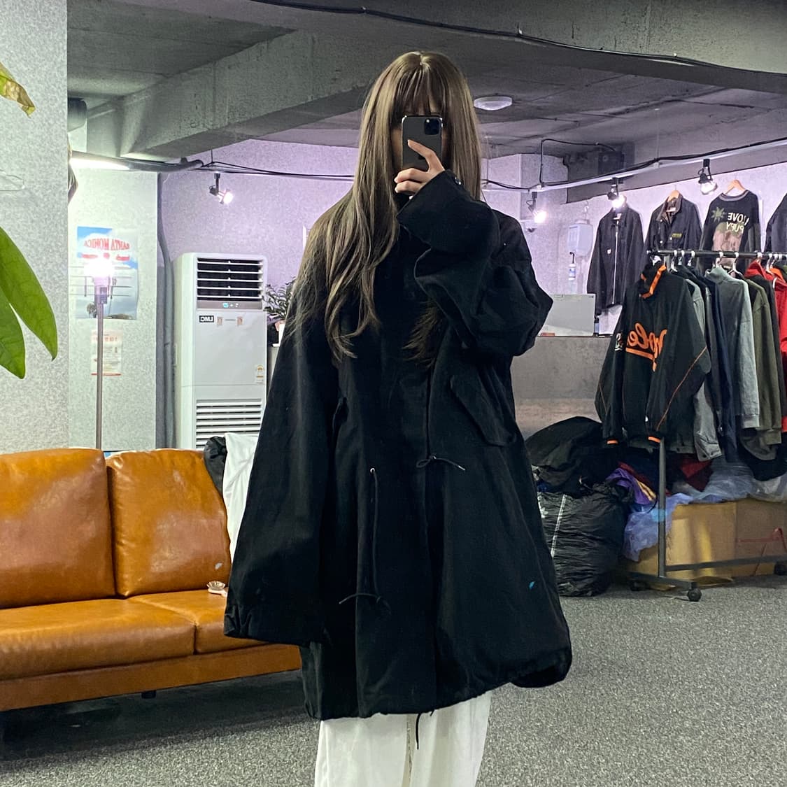 라퍼지 스토어 피시테일 블랙 롱 코튼 자켓 B2559 상품이미지1