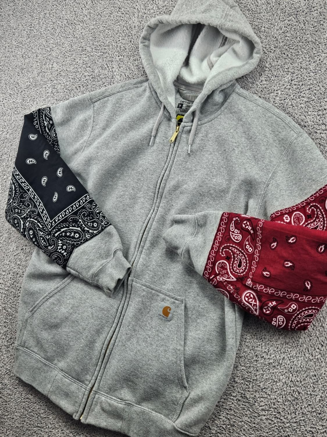 칼하트 페이즐리 반다나 커스텀 스웻 후드 집업 ( M ) / 11489 상품이미지6