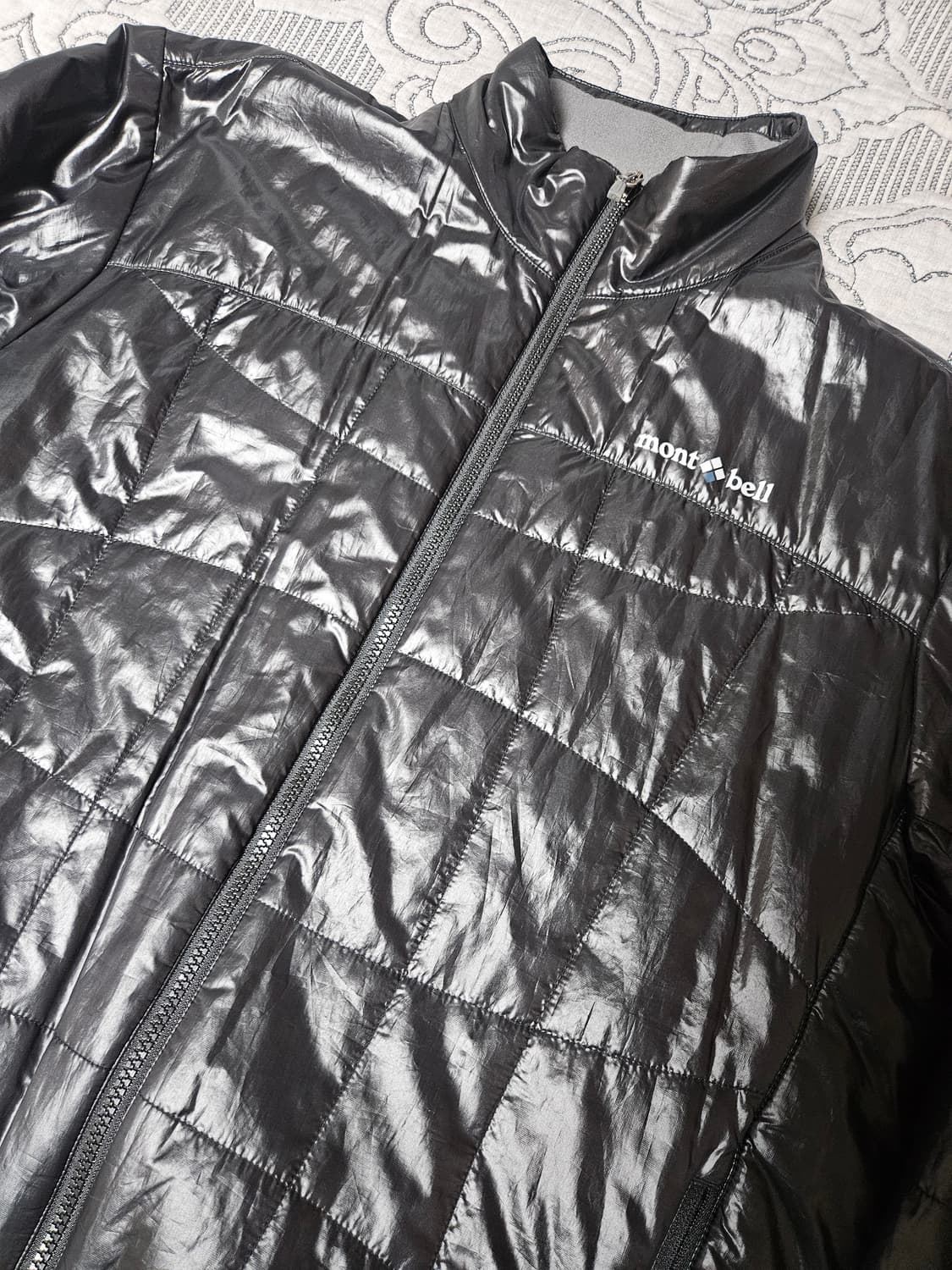 [XL] 몽벨 경량 패딩 점퍼 블랙 상품이미지1