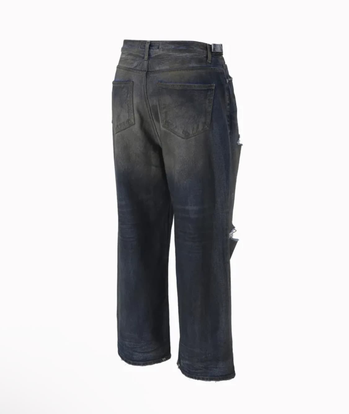 로어링라드 더티 워시드 와이드 데님 팬츠 청바지 M 상품이미지4