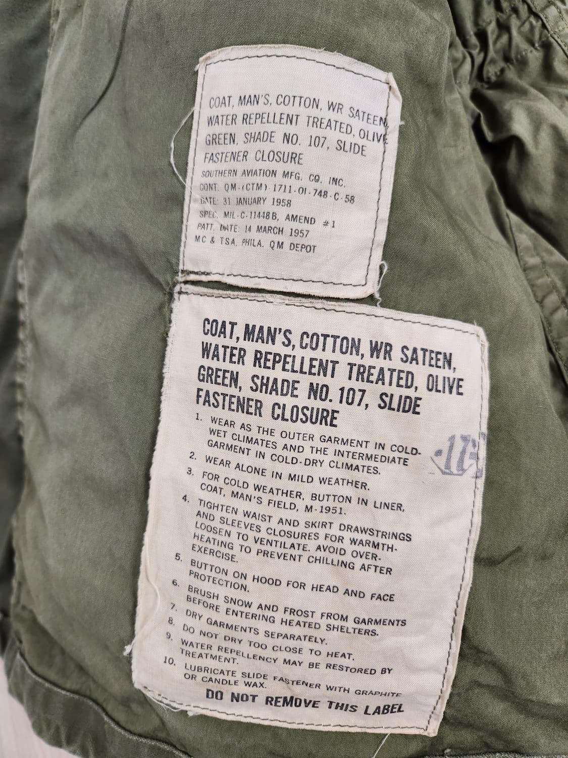 오리지널 m51 필드자켓 m/r 상품이미지4