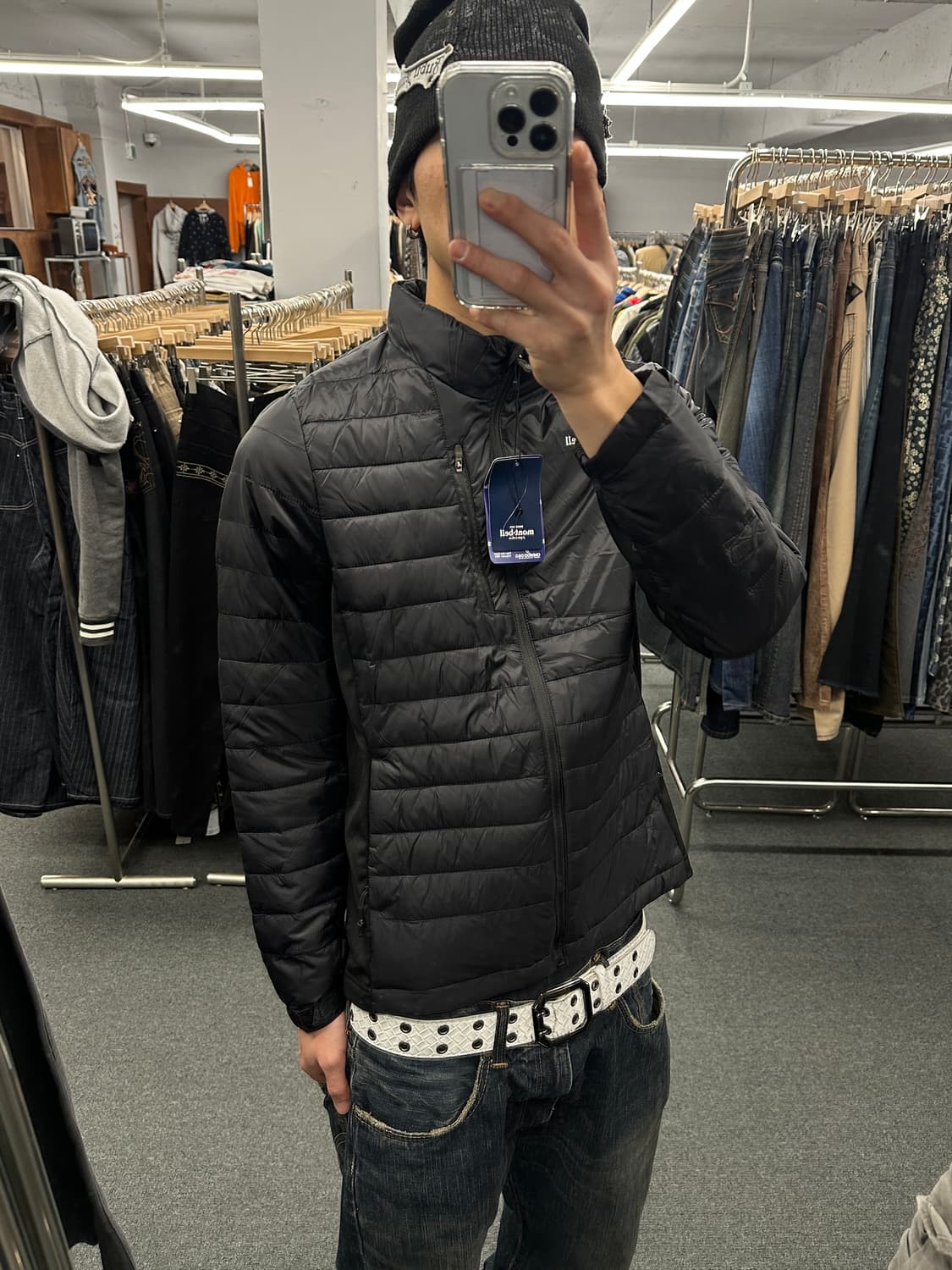 XL) 몽벨 경량패딩 블랙 상품이미지2