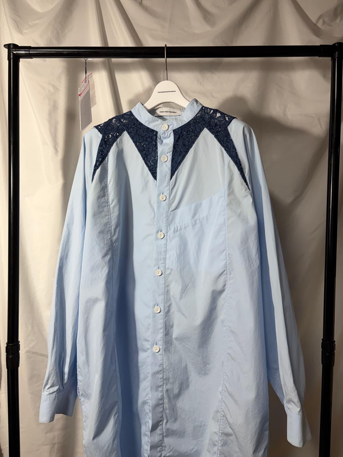 [46] 22SS 키코코스타디노브 퓨처 롱 셔츠 블루 상품이미지2