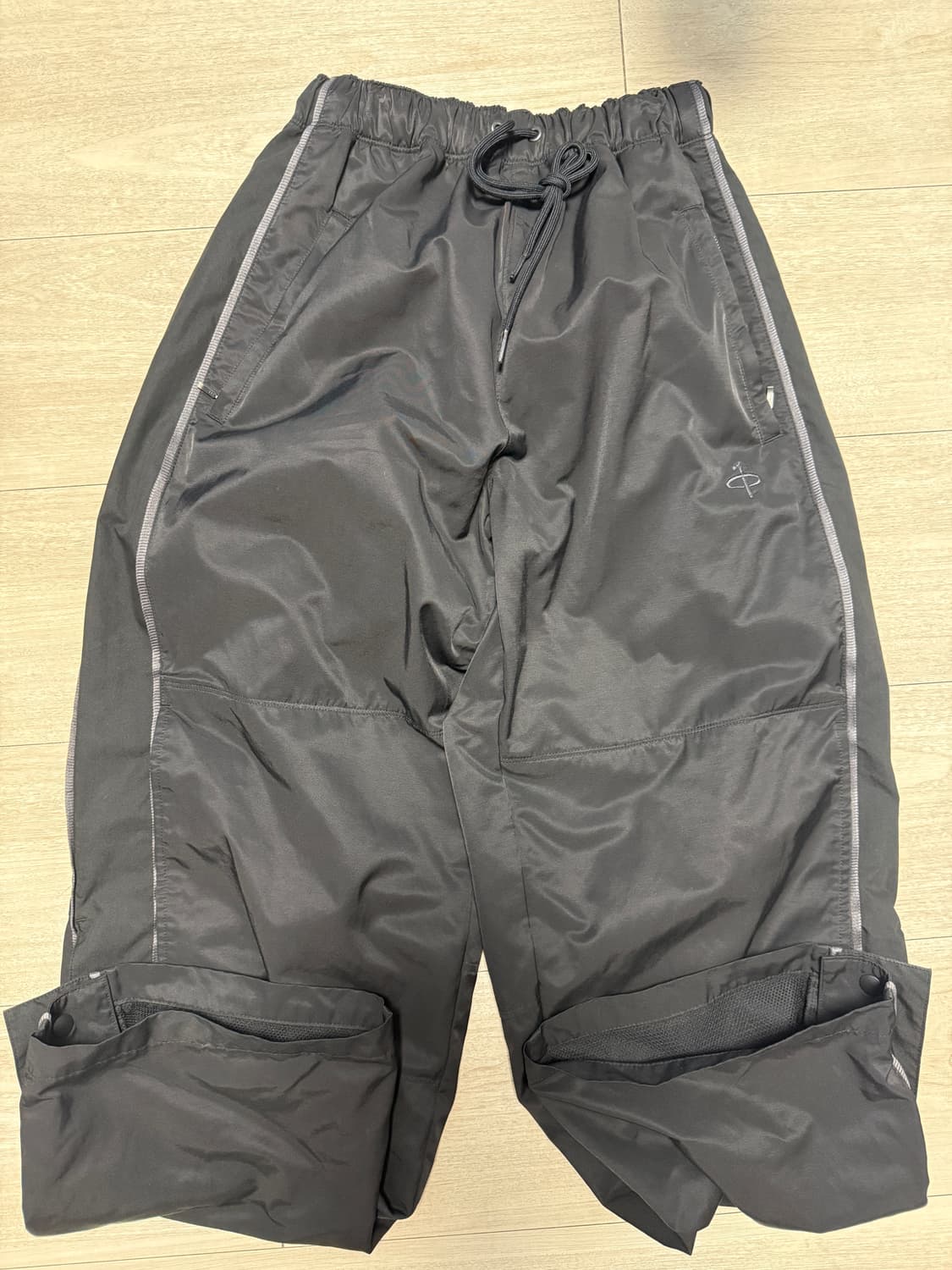 폴리테루 1011 나일론 트랙 팬츠 트리플 블랙 상품이미지2