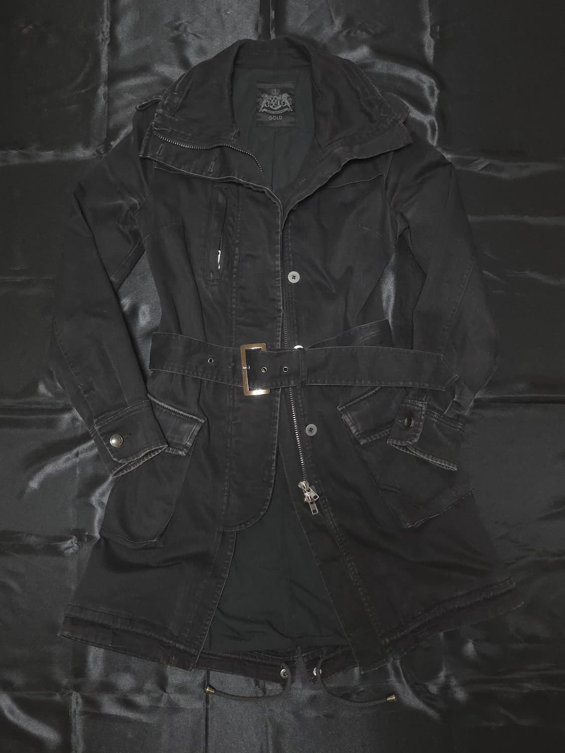 펑크 흑청 코트st 자켓 상품이미지1