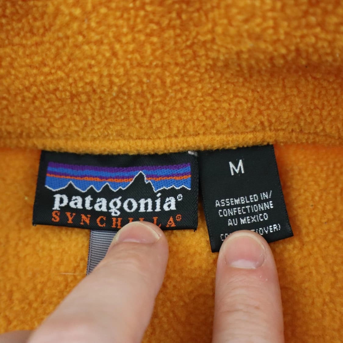 90s 파타고니아 신칠라 마수피얼 플리스 풀오버 망고 오렌지 상품이미지6