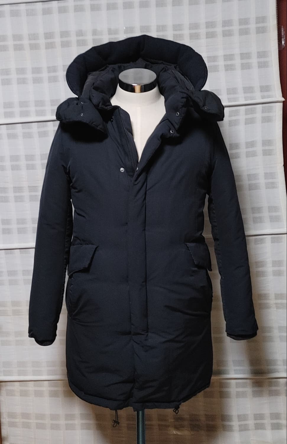 (한섬) 타임옴므 네이비 구스다운 패딩 100 (슬림) / 후드 탈부착 상품이미지4