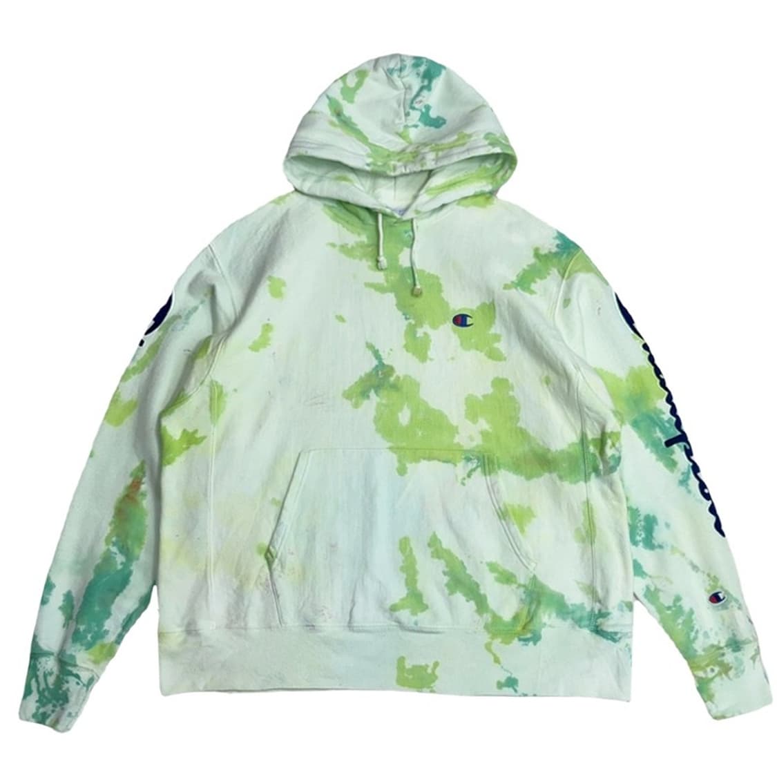 CHAMPION 그린 타이다이 후드티 XL 상품이미지1