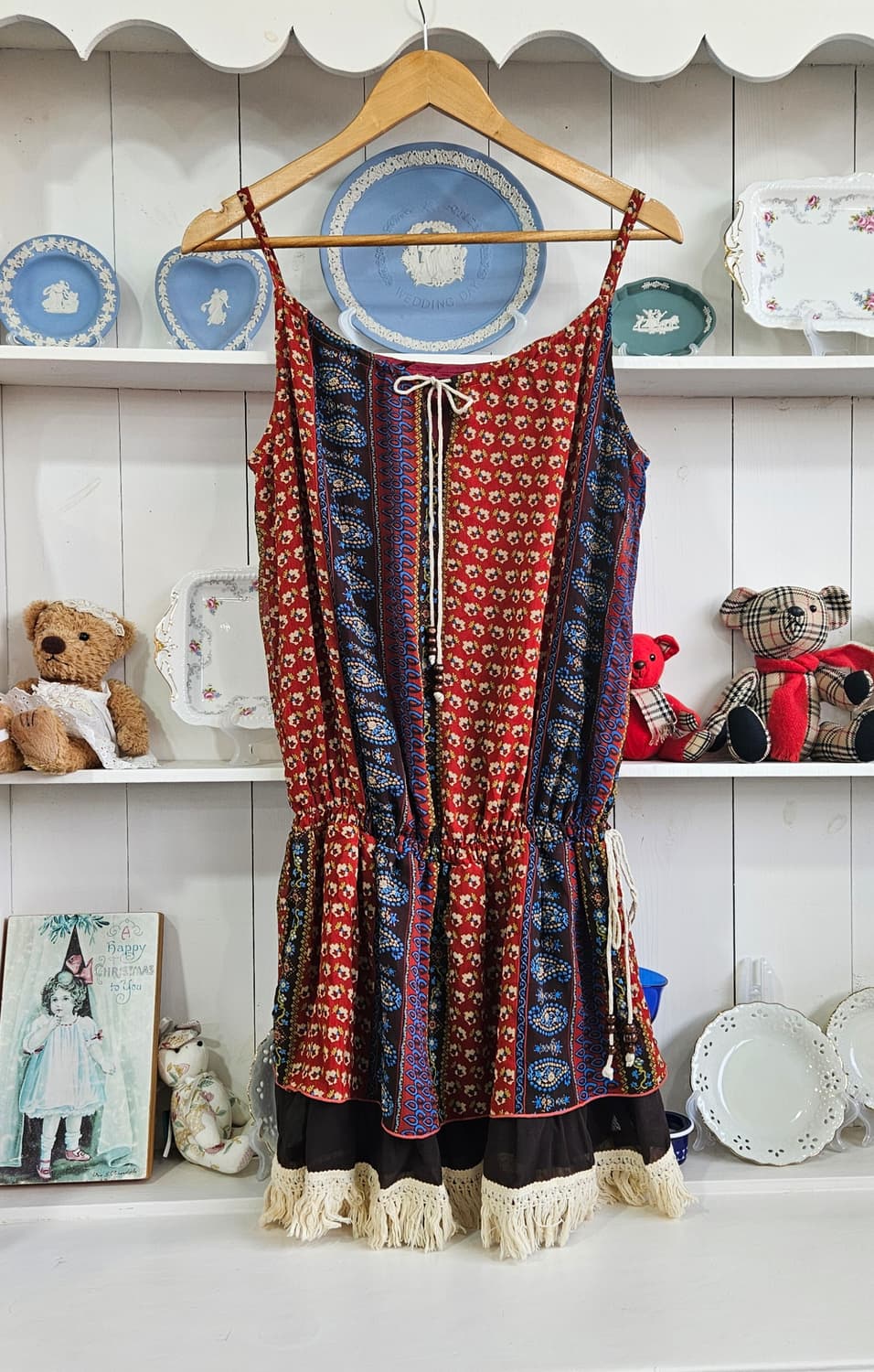 패턴 에스닉 보헤미안 원피스 상품이미지1