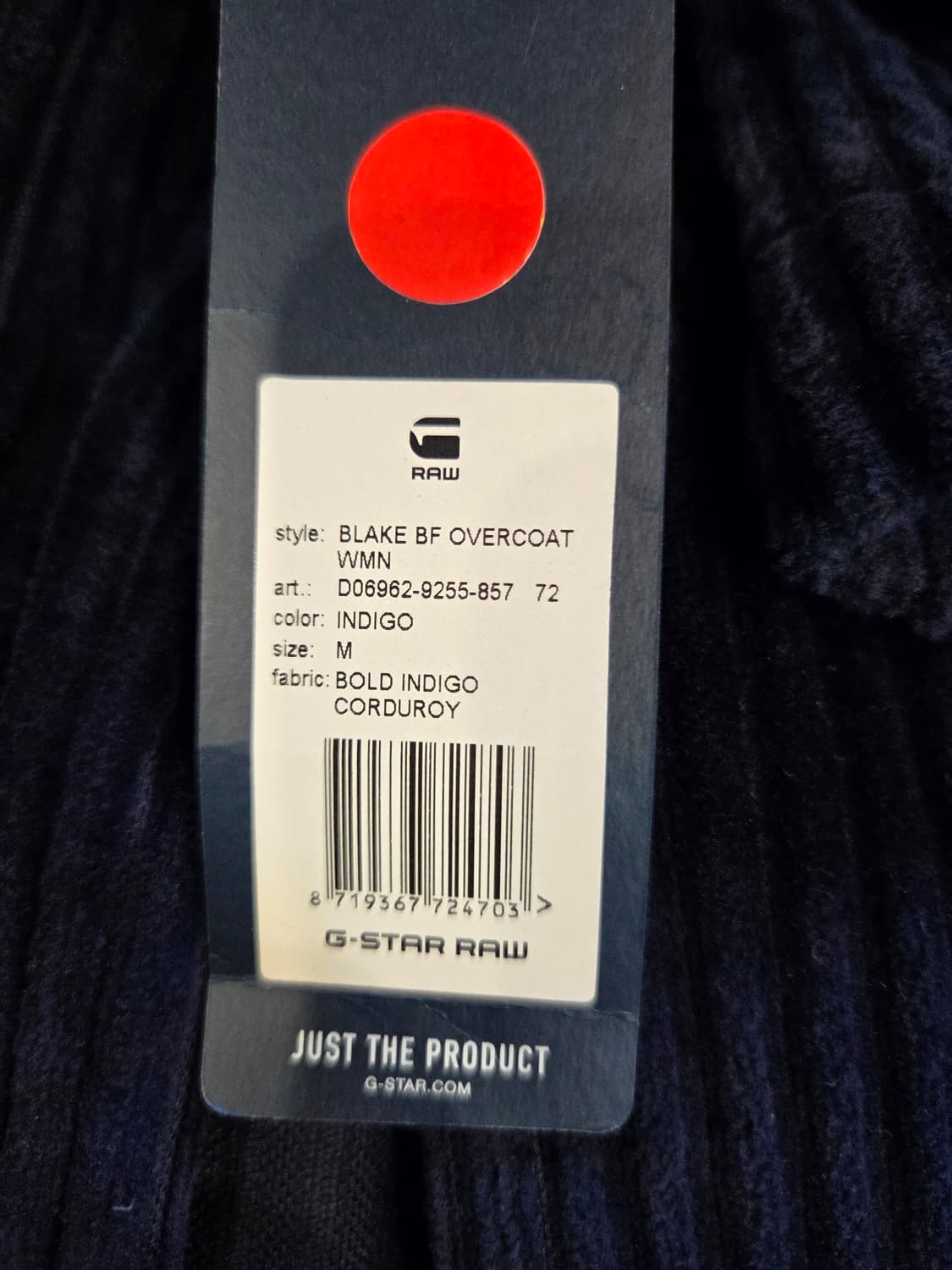 G-Star RAW 네이비 코듀로이 코트(M) 상품이미지6