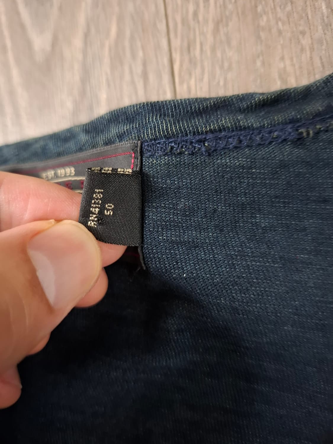 XL RRL 더블알엘 인디고 코튼 크루넥 포켓 반팔 티셔츠 네이비 상품이미지4
