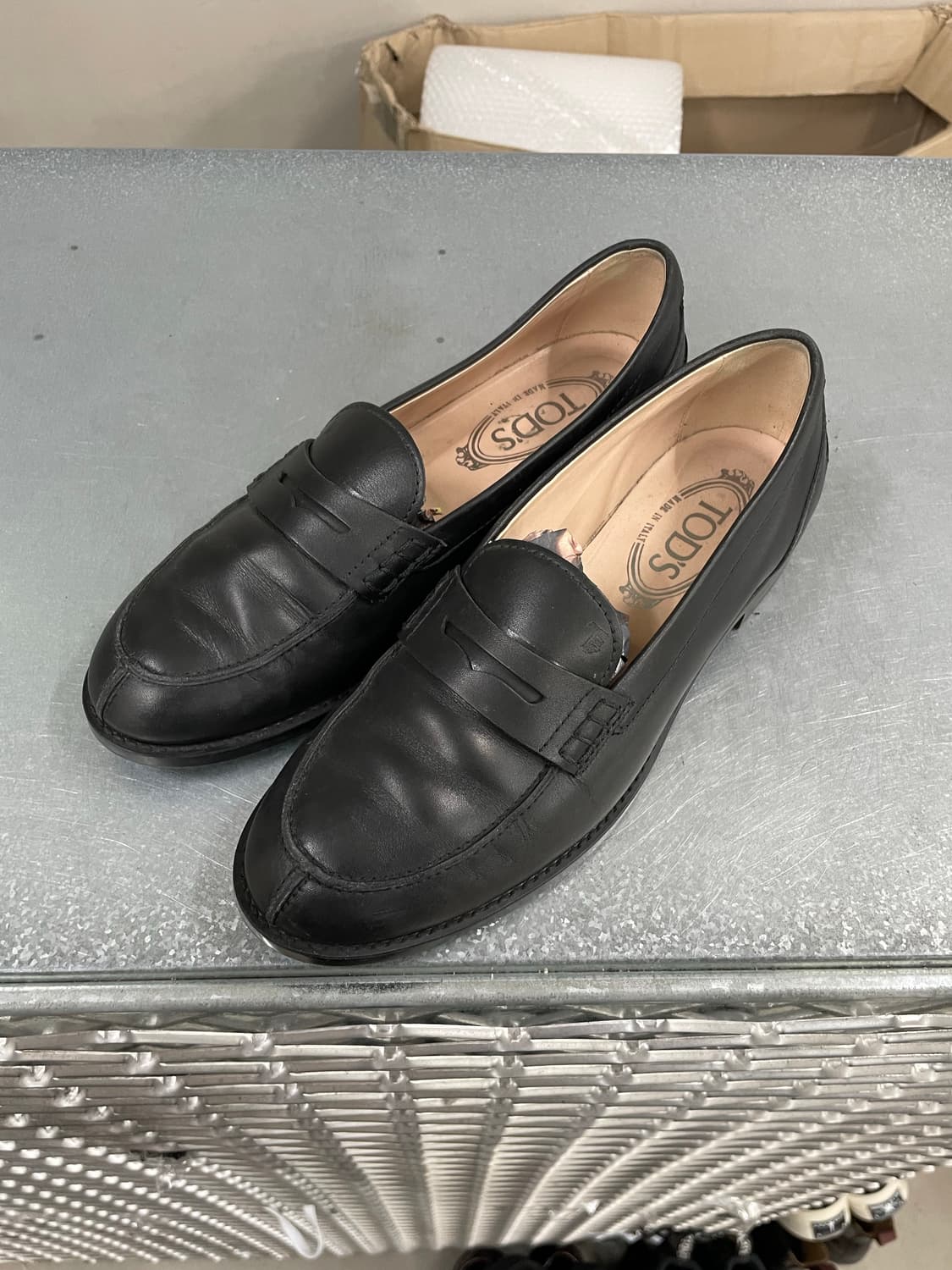 토즈 블랙 레더 페니 로퍼 w37 상품이미지2