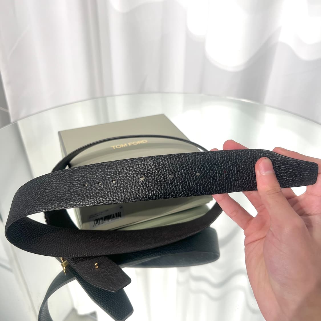 (95)톰포드 T로고 버클 금장 벨트  상품이미지6