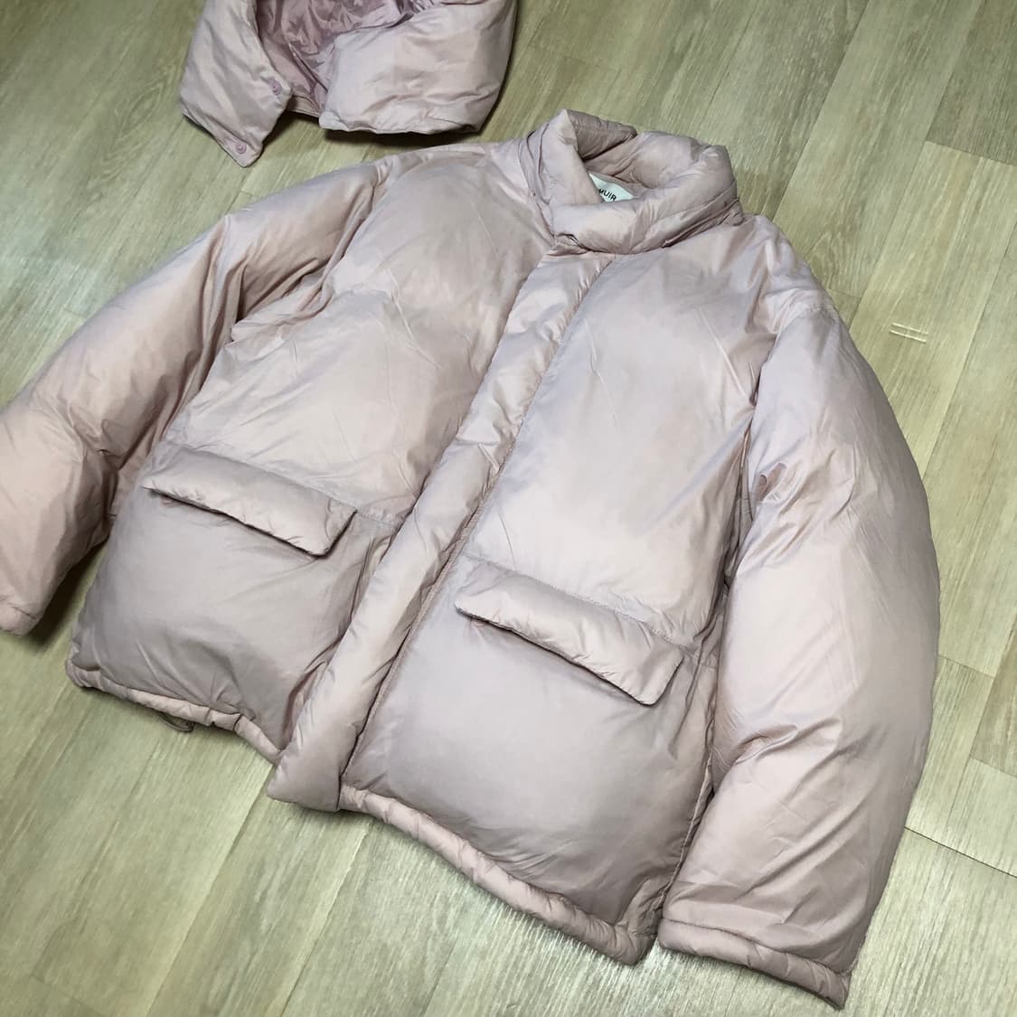 (L) 키뮤어 KIIMUIR 덕다운 벌룬 플라켓 다운 점퍼 패딩 핑크 상품이미지2