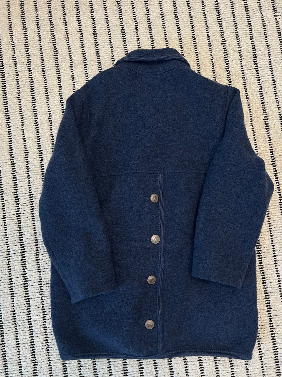 빈티지 블루 울코트 상품이미지4