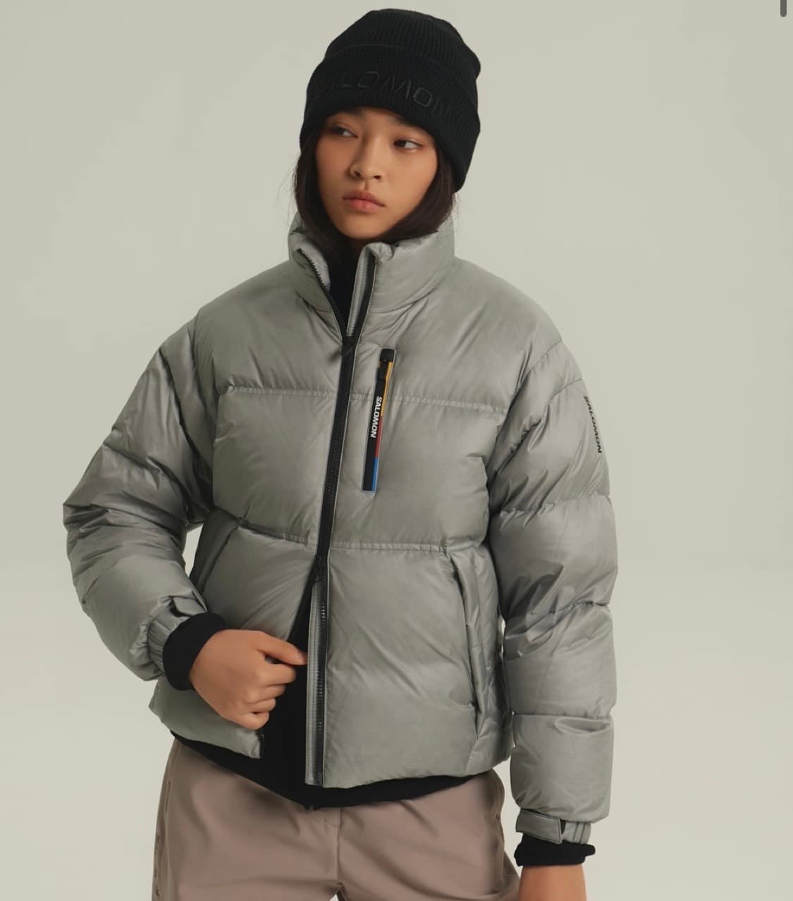 (M) 살로몬 컨투어 크롭 패딩 새제품 상품이미지3
