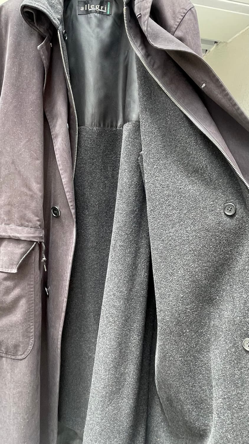 Italian Tailored Layered Collar Long Tre 상품이미지5
