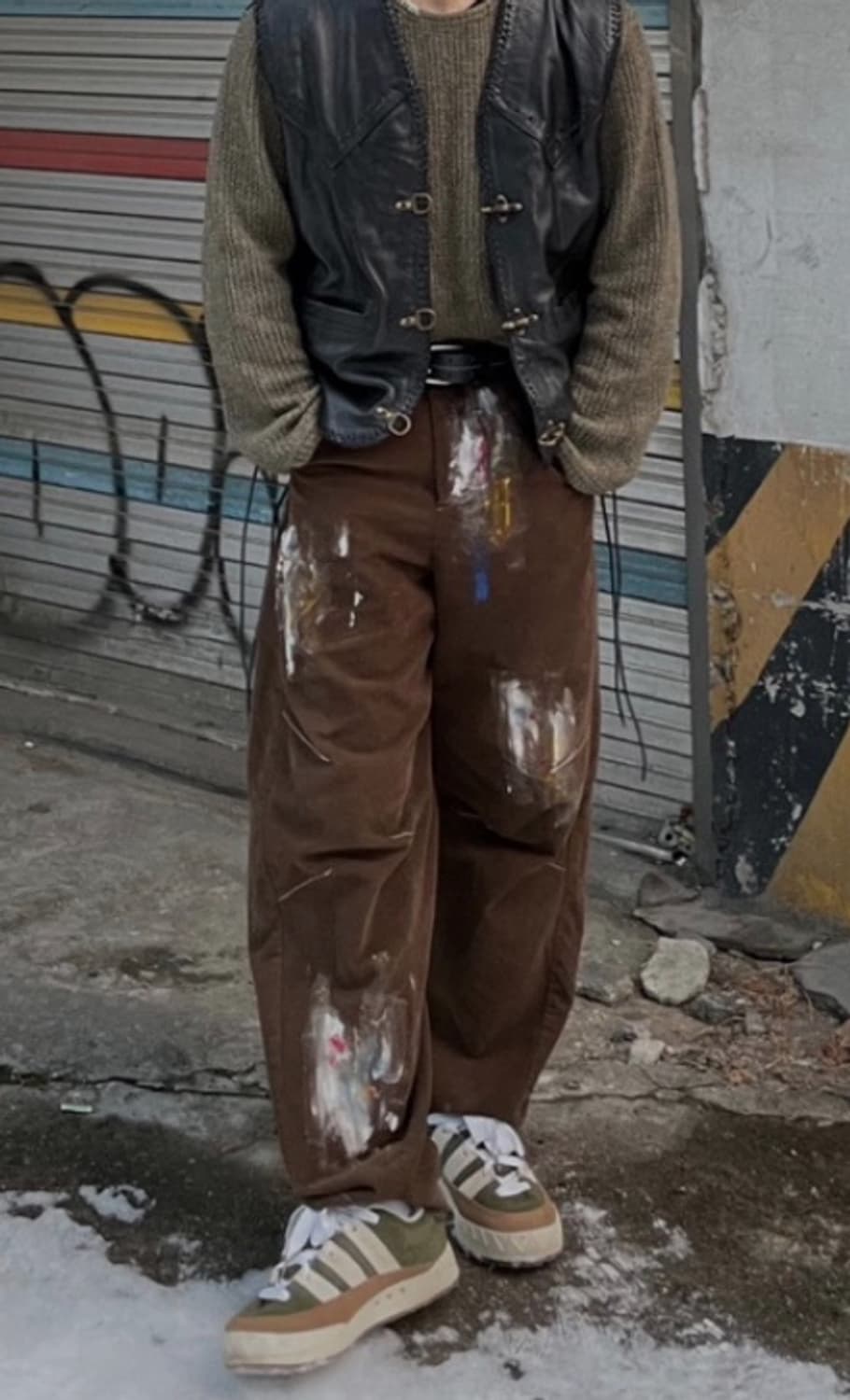 더뮤지엄비지터 코듀로이 페인팅팬츠 상품이미지2