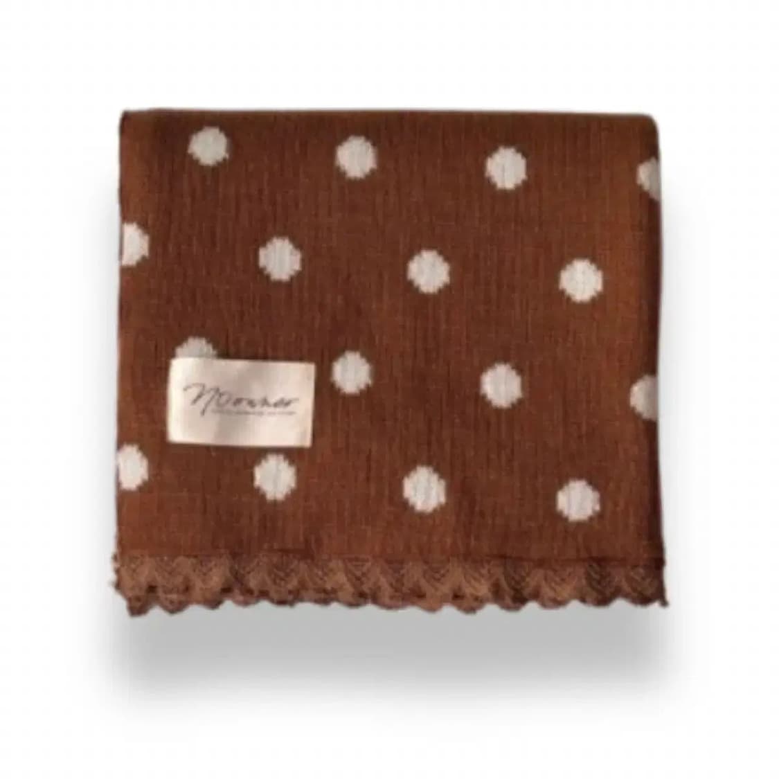 꿘나 노오너 도트 목도리 브라운 상품이미지1