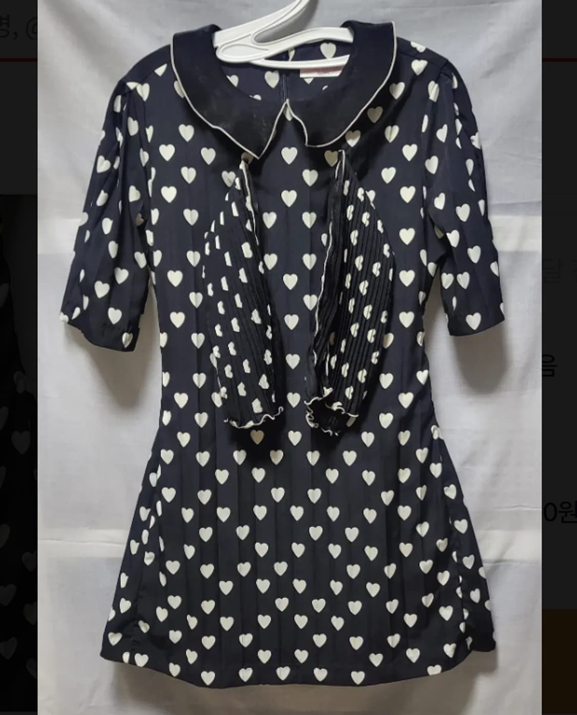 LMML 시그니처 블랙 하트 반팔 미니 원피스 상품이미지1