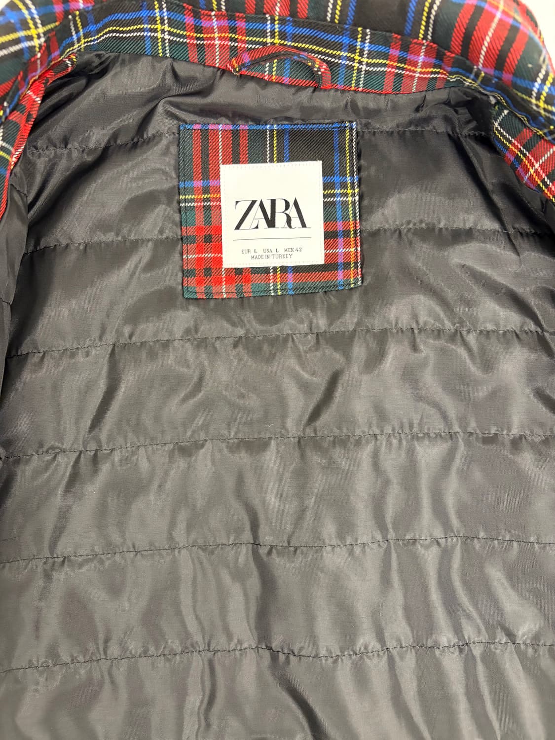 [L] 자라 레드 체크 자켓 상품이미지5