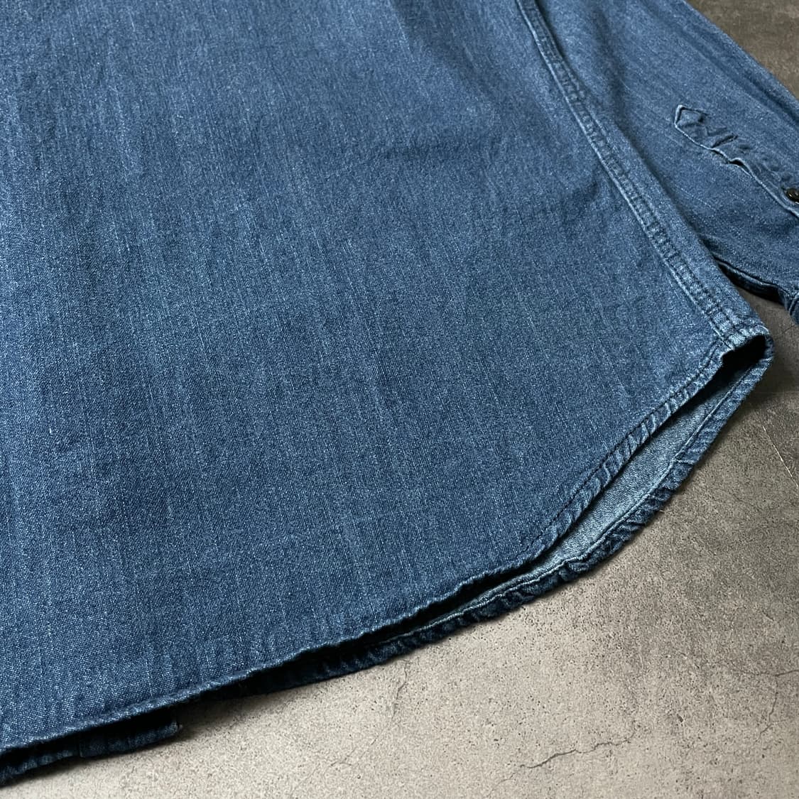 PRIVATE MEMBER 빈티지 다운버튼 코튼 데님 셔츠 A00740 상품이미지8