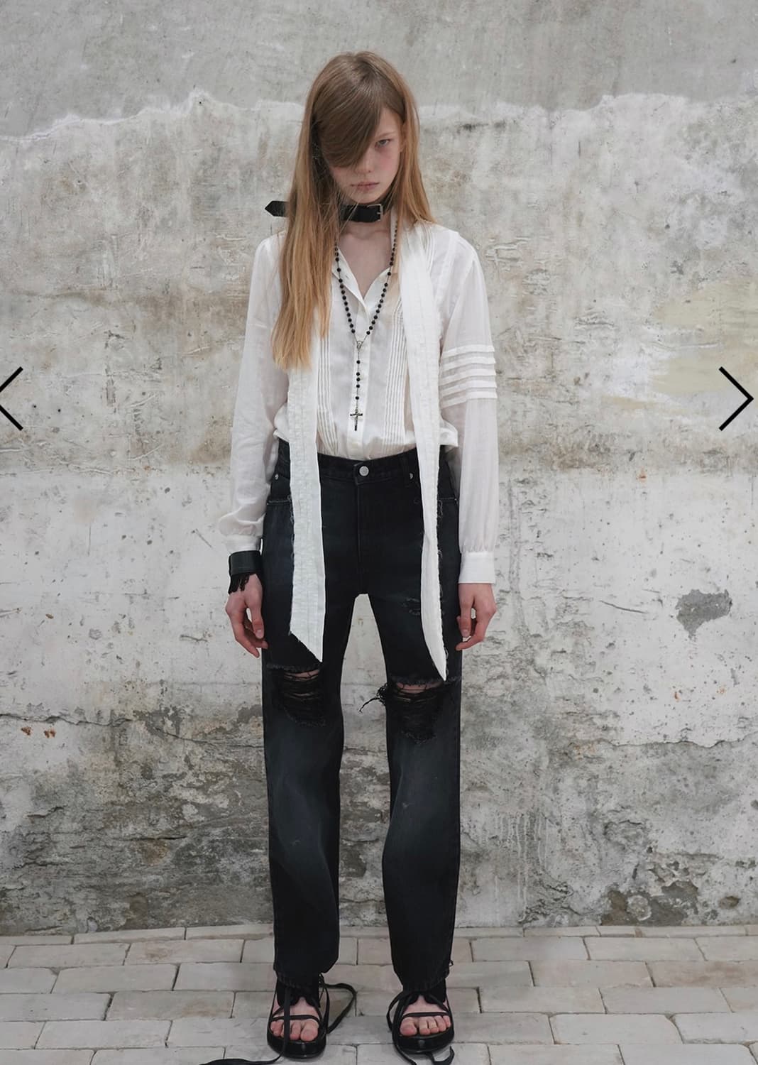 데어드) CUT OUT DESTROYED JEANS- size M 상품이미지1