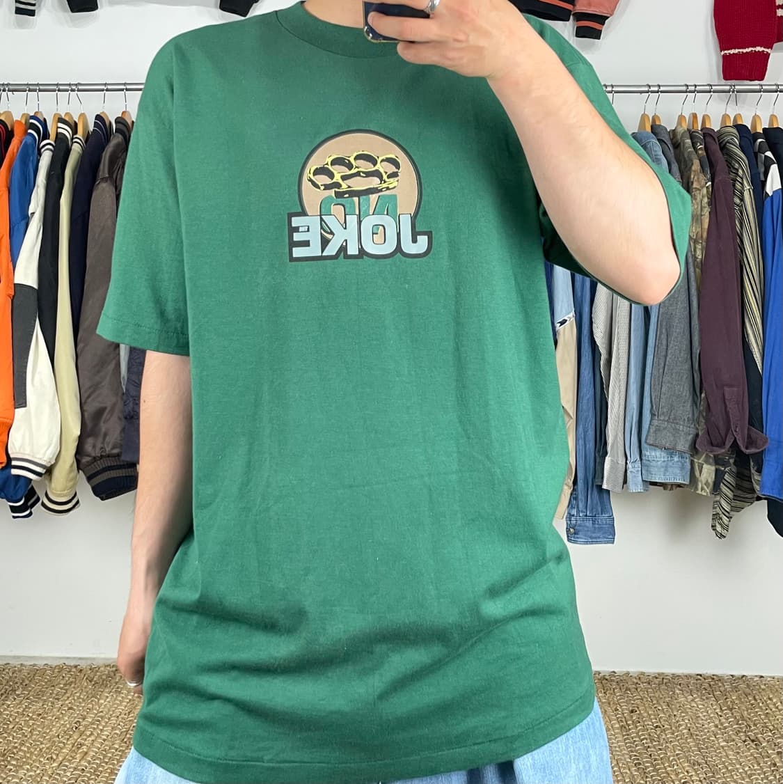 90s USA No joke 싱글스티치 홀가먼트 티셔츠 상품이미지2