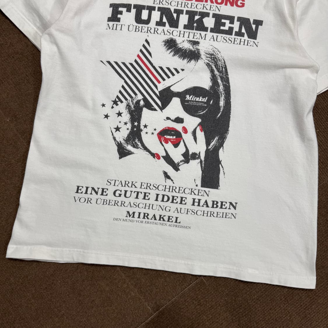 (100) Vintage Funken Print T-Shirt 상품이미지3