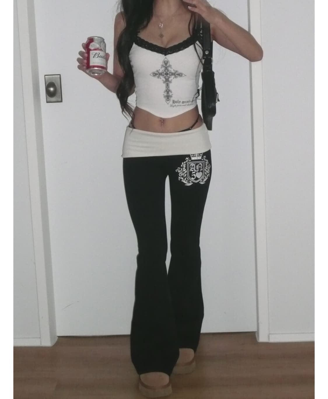 엔젤넘버555 엔넘파 폴디드 부츠컷 팬츠 상품이미지1