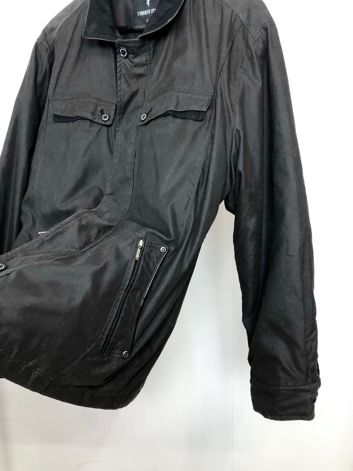 coating over leather detail jumper 상품이미지1