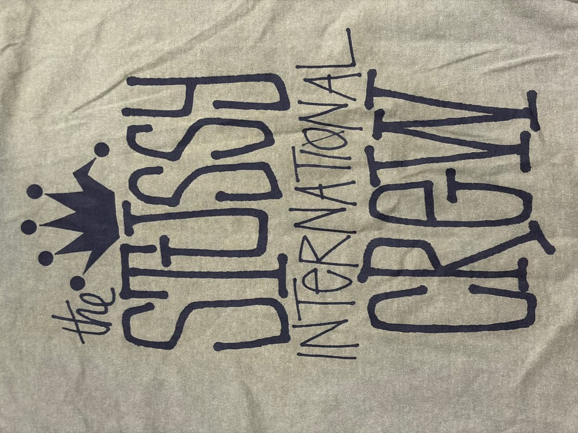 스투시 크라운 인터내셔널 피그먼트 다이드 반팔 올리브 상품이미지5