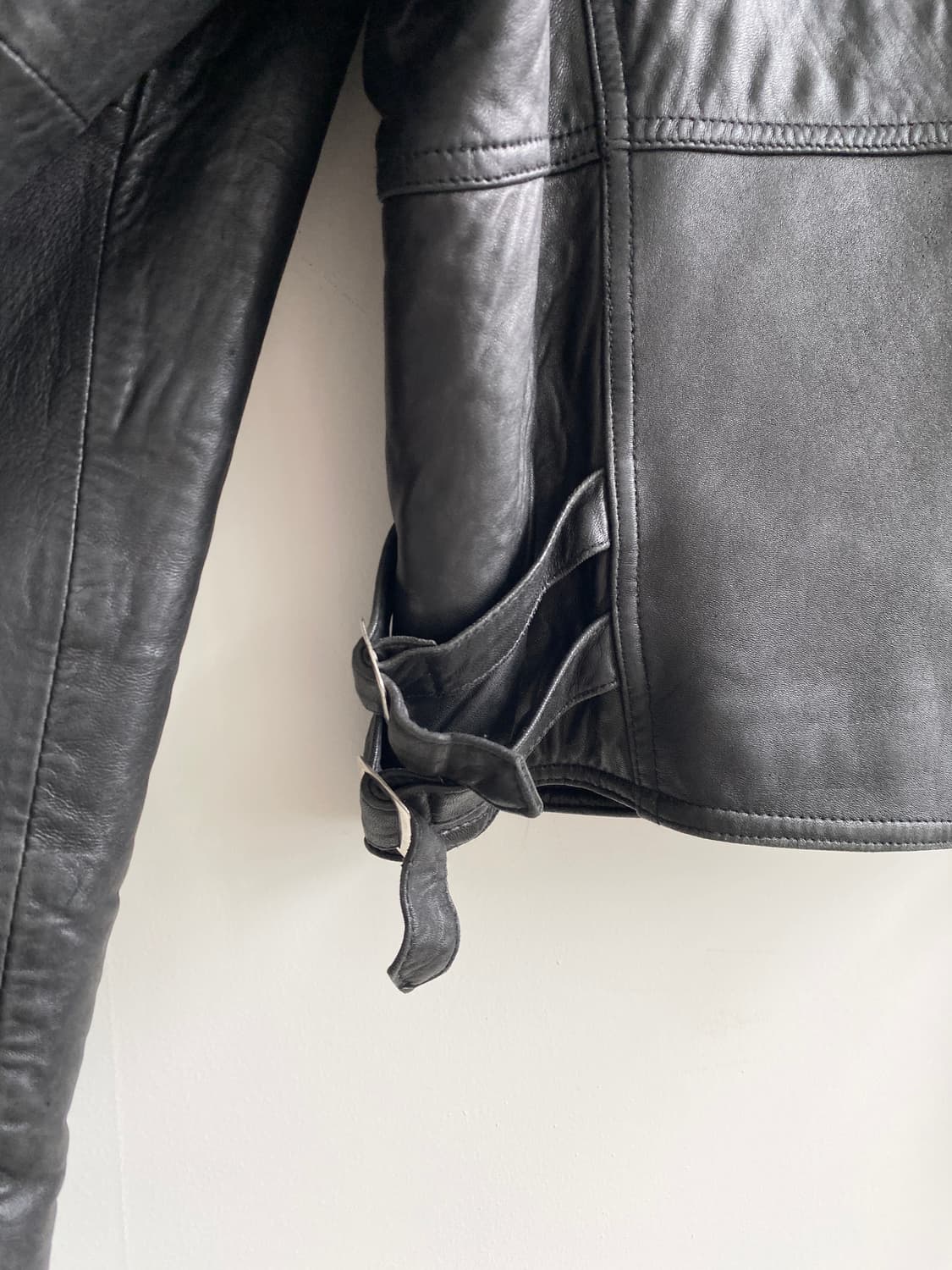 90‘s 하드락 카페 램스울 레더 라이더 자켓 상품이미지8