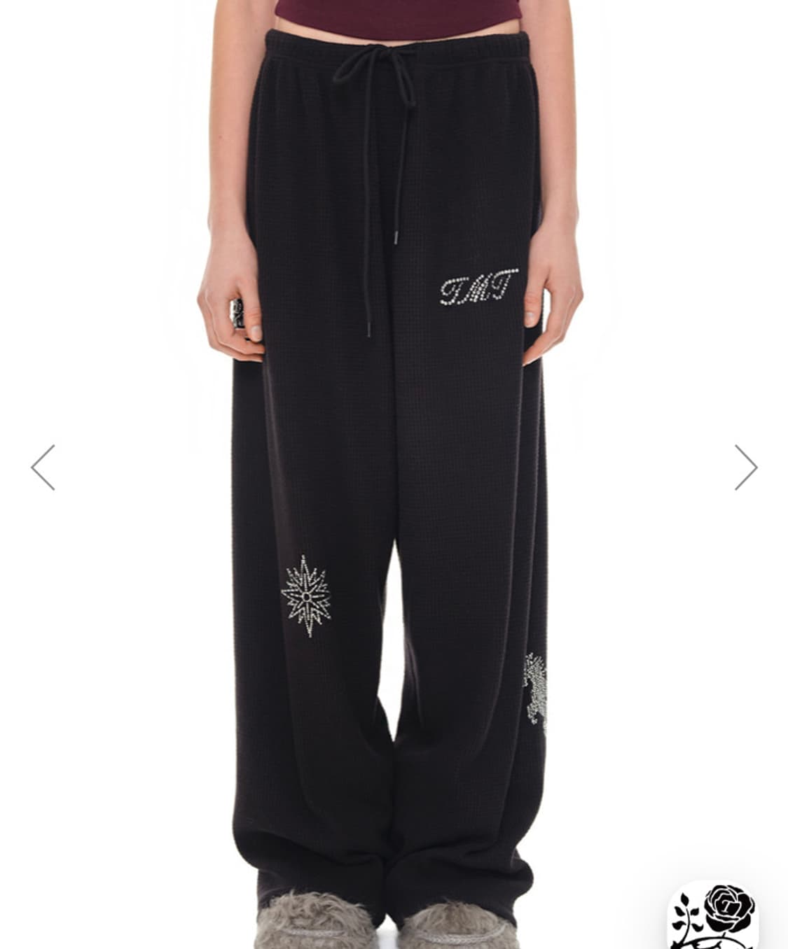 ZODIAC HOTFIX WAFFLE PANTS (BLACK) 상품이미지1