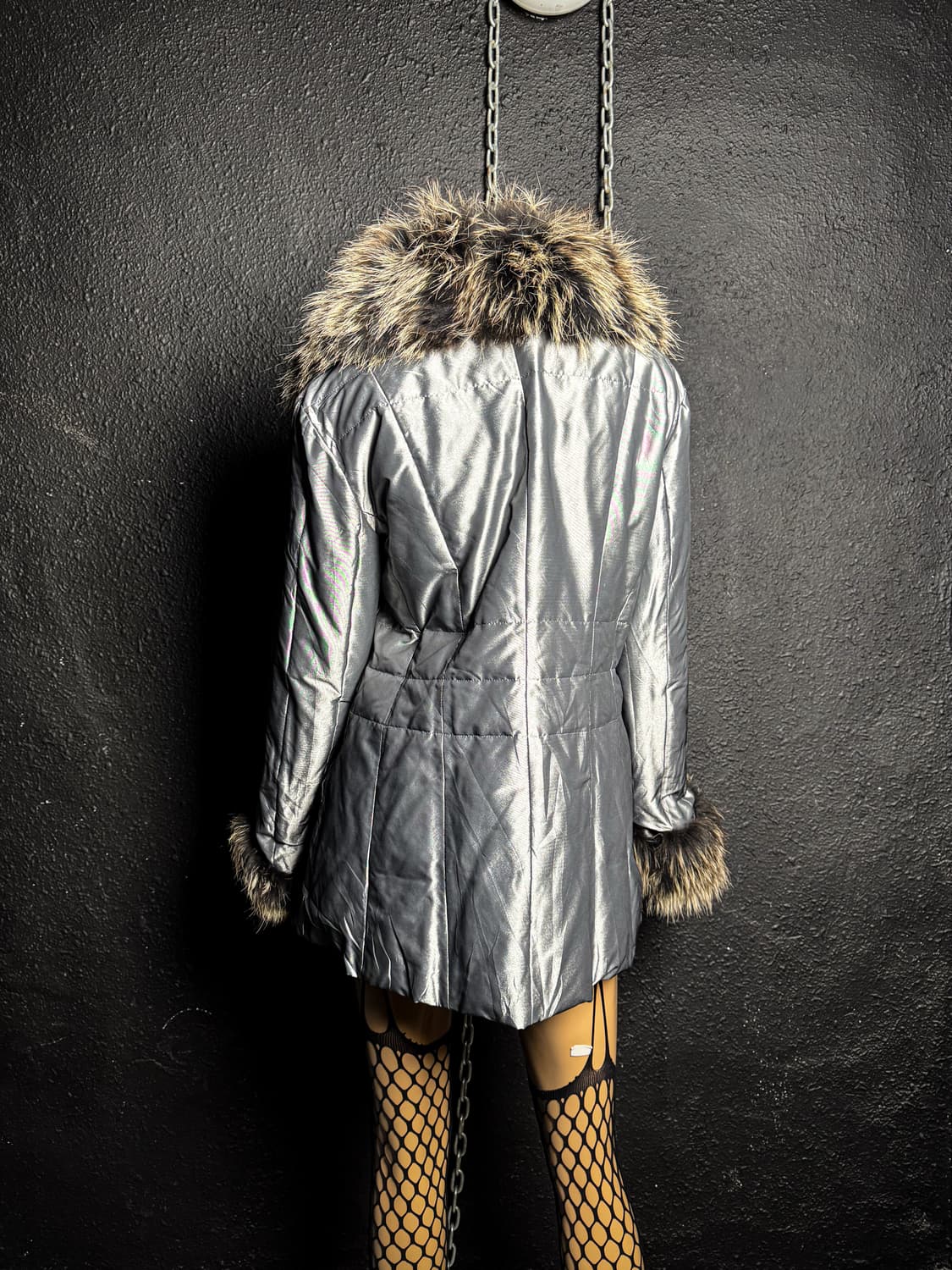 HIROKO BIS – Metallic Fur Down Coat   상품이미지5