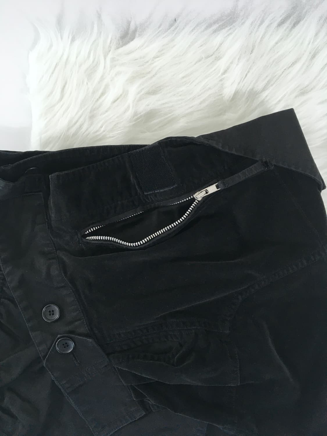 고무 프릴 패치 랩 스커트 상품이미지4