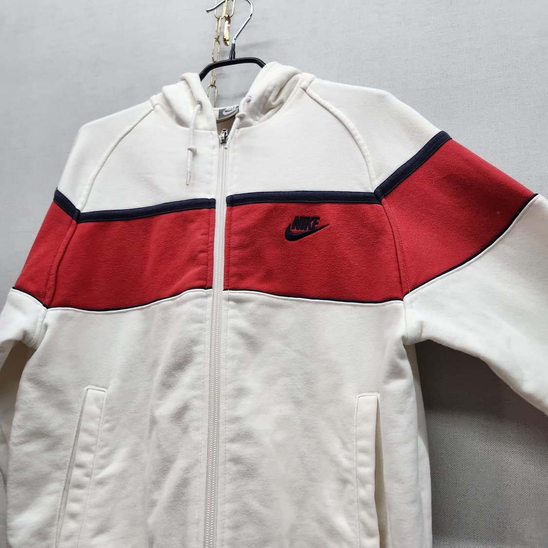올드스쿨 나이키 배색 로고 후드집업 M(M) 상품이미지3