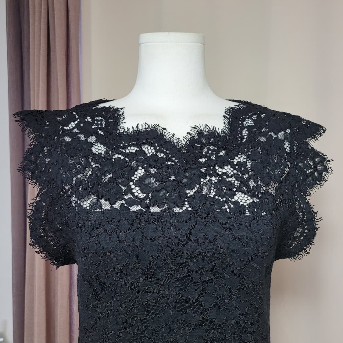 클로디피에로 원피스 드레스 리본 백트임 펀칭레이스 (55) 상태최상 상품이미지5