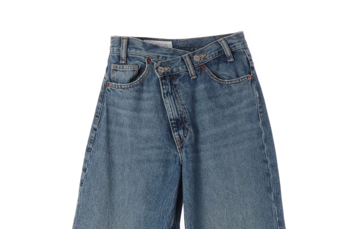 ZARA 중청 크로스 언발 와이드 데님 24 상품이미지3